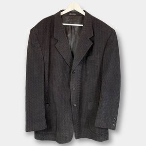 EUC Zagato Blazer Sports Coat Jacket Charcoal Black Size 46R